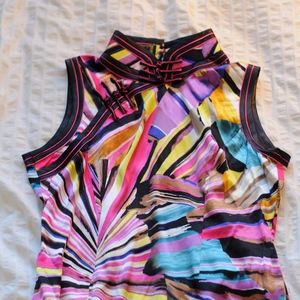 ‘60s Vintage Floral Silk Satin Qipao Dress